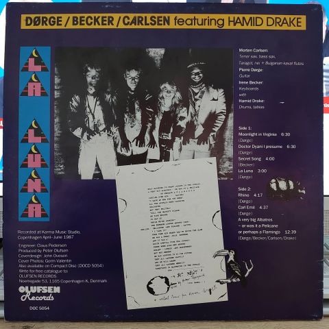 Dørge/Becker/Carlsen Featuring Hamid Drake – La Luna LP PLAK