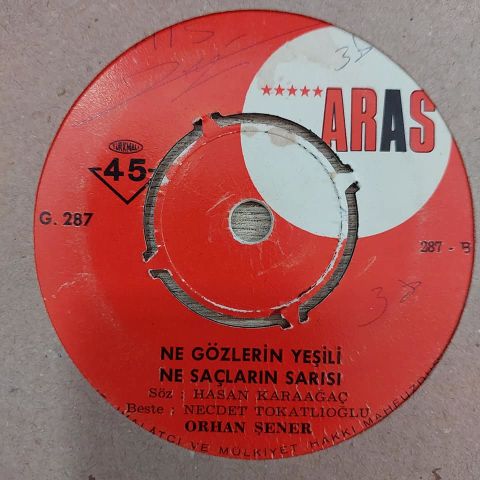 ORHAN ŞENER - NE GÖZLERİN YEŞİLİ NE SAÇLARIN SARISI 45LİK PLAK