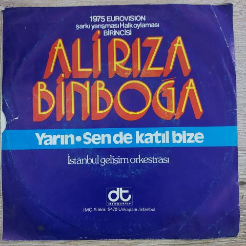 ALİ RIZA BİNBOĞA - YARINLARDA 45LİK PLAK