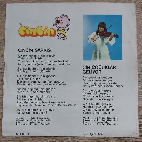 AYÇA - CİN CİN ŞARKISI 45LİK PLAK