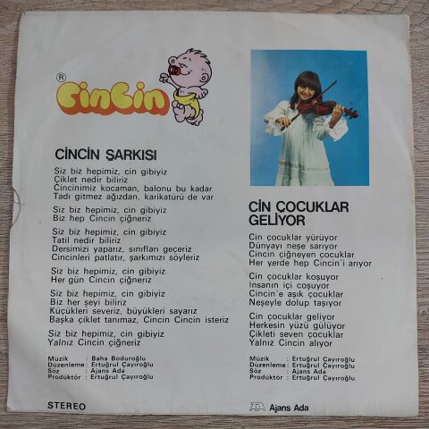 AYÇA - CİN CİN ŞARKISI 45LİK PLAK