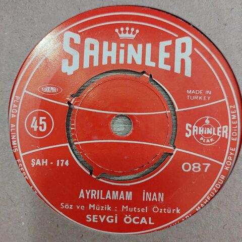 SEVGİ ÖCAL - VEFAN İÇİN UNUT BENİ 45LİK PLAK