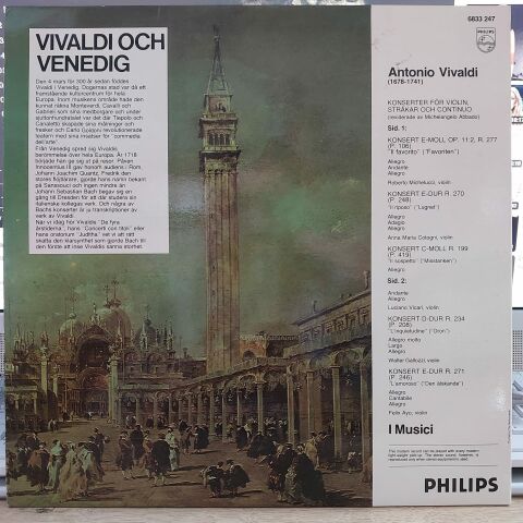 VİVALDİ - CONCERTİ CON TİTOLİ I MUSİCİ LP PLAK