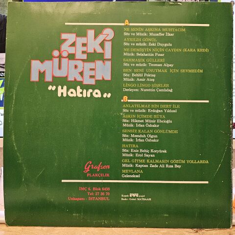 Zeki Müren – Hatıra LP PLAK