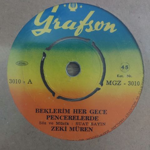 Zeki Müren – Beklerim Her Gece Pencerelerde 45LİK PLAK