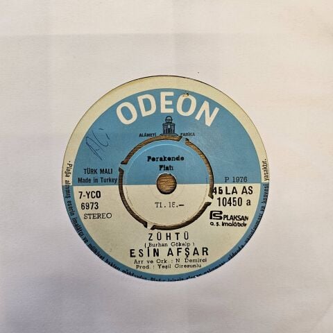 ESİN AFŞAR - ZÜHTÜ 45LİK PLAK