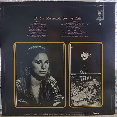 Barbra Streisand – Barbra Streisand's Greatest Hits LP PLAK
