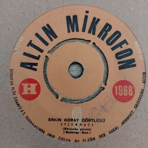 Erkin Koray Dörtlüsü – Meçhul / Çiçek Dağı 45LİK PLAK