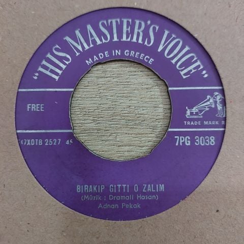 ADNAN PEKAK - BIRAKIP GİTTİ O ZALIM 45LİK PLAK