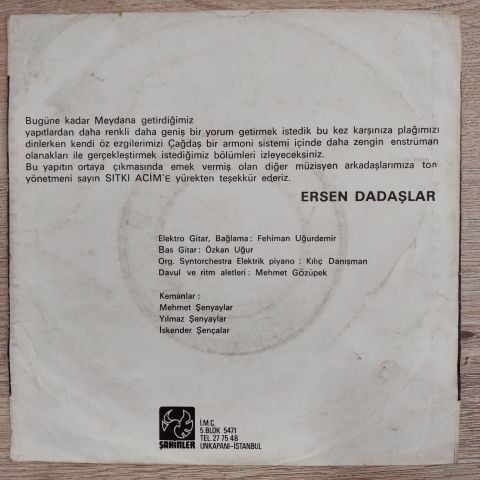 Ersen ve Dadaşlar – Dostlar Merhaba 45LİK PLAK