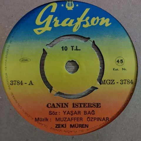 Zeki Müren – Canın İsterse / Gözlerini Gözlerimden Ayırma Hiç 45LİK PLAK