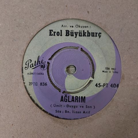 Erol Büyükburç – Ağlarım / Vine – Dinero E Amore 45LİK PLAK