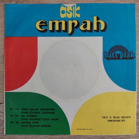 Aşık Emrah – Şahlandı Kırat 45LİK PLAK