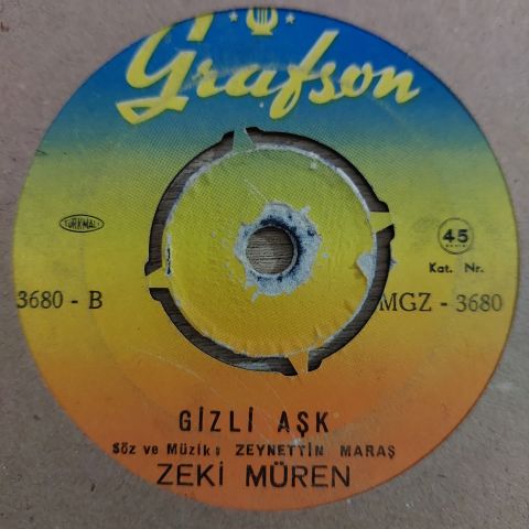 Zeki Müren – Gizli Aşk 45LİK PLAK