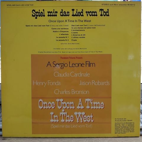 ENNİO MORRICONE - SPİEL MİR DAS LİED VOM TOD LP PLAK