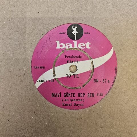 Emel Sayın – Mavi Gökte Hep Sen / Bekleyeceğim 45LİK PLAK