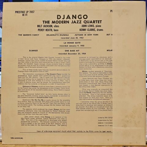 The Modern Jazz Quartet – Django LP PLAK