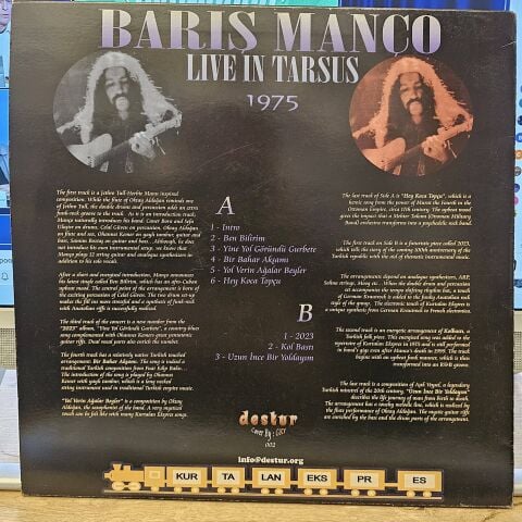 Barış Manço - Kurtalan Ekspres – Live In Tarsus 1975 LP PLAK