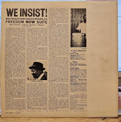 Max Roach – We Insist! Max Roach's Freedom Now Suite LP PLAK