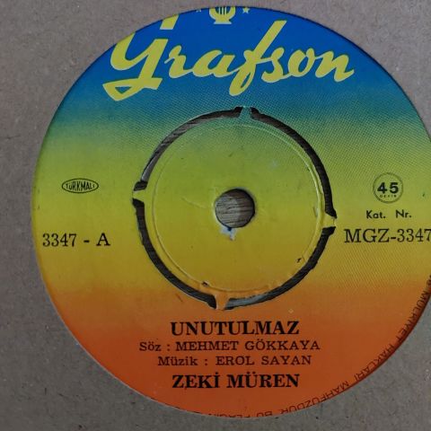 Zeki Müren – Unutulmaz / Seni Andıkça 45LİK PLAK