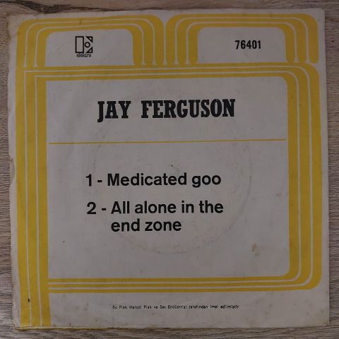 Jay Ferguson – All Alone In The End Zone 45LİK PLAK