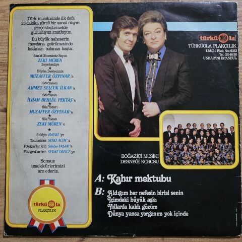 Zeki Müren – Özpınar'ın Pınarından Kahır Mektubu LP PLAK