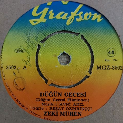 Zeki Müren – Düğün Gecesi / Mühür Gözlüm 45LİK PLAK