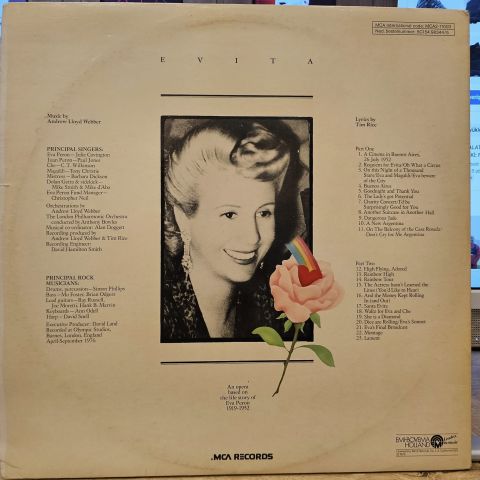 Andrew Lloyd Webber, Tim Rice – Evita LP PLAK