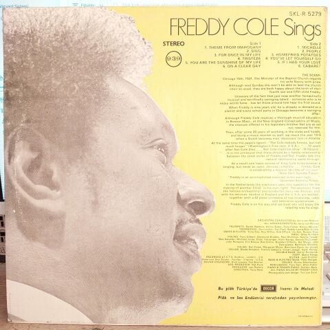 FREDDY COLE - FREDDY COLE SİNGS LP PLAK