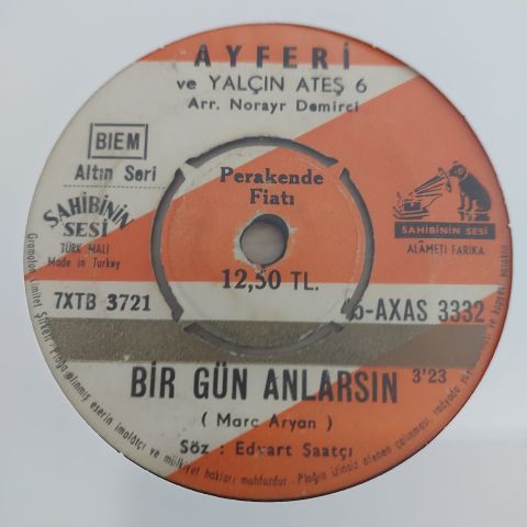 AYFERİ - ELVEDA ŞARKILARA 45LİK PLAK