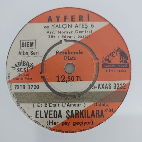 AYFERİ - ELVEDA ŞARKILARA 45LİK PLAK
