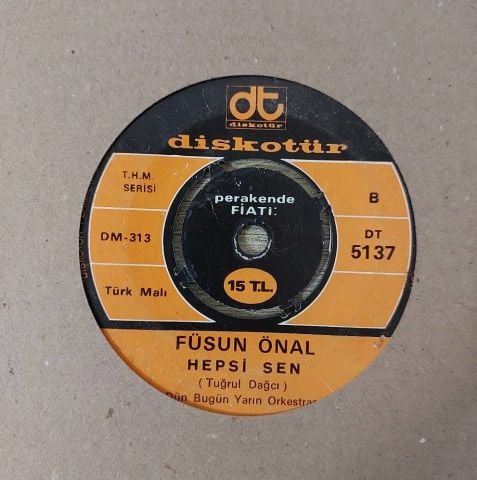 Füsun Önal – Aç Gözünü / Hepsi Sen 45LİK PLAK