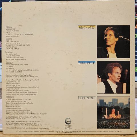 Simon & Garfunkel – The Concert In Central Park LP PLAK