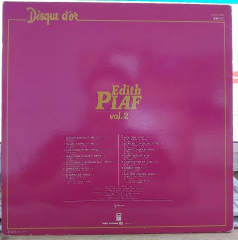 Edith Piaf – Disque D'Or Vol. 2 LP PLAK