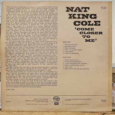 Nat King Cole – Come Closer To Me LP PLAK