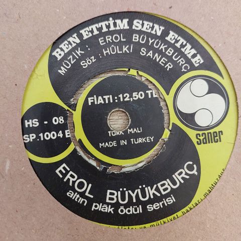 Erol Büyükburç – Öp Beni / Ben Ettim Sen Etme 45LİK PLAK