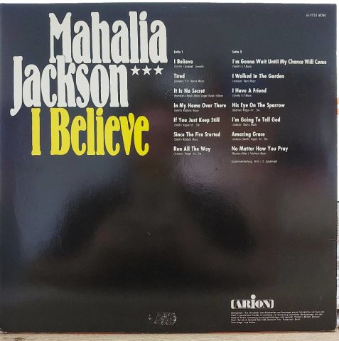 Mahalia Jackson – I Believe LP PLAK
