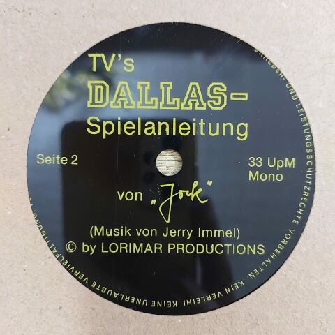 ÇEŞİTLİ SANATÇILAR – TV's Dallas - Spielanleitung 45LİK PLAK