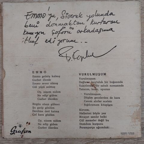 Fikret Kızılok – Emmo / Vurulmuşum 45LİK PLAK