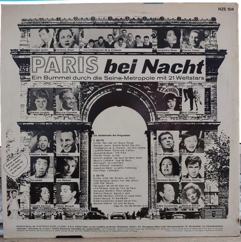 Various – Paris Bei Nacht - Ein Bummel Durch Die Seine-Metropole Mit 21 Weltstars LP PLAK