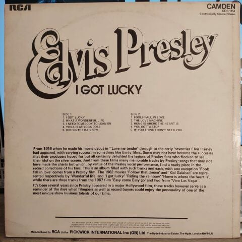 ELVİS PRESLEY - I GOT LUCKY LP PLAK