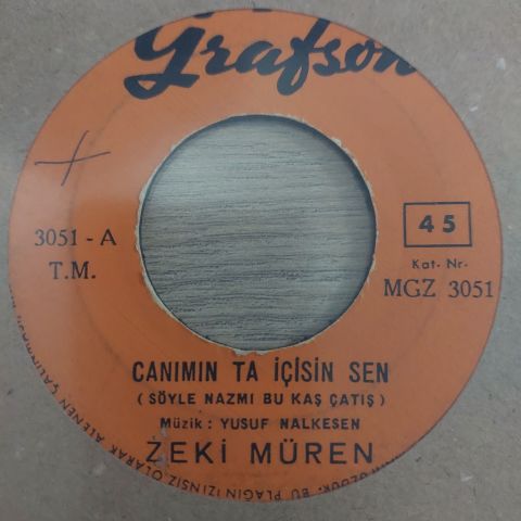 Zeki Müren – Canımın Ta İçisin Sen / Ölüm Allahın Emri 45LİK PLAK