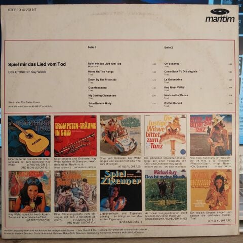 DAS ORCHESTER KAY WEBB - SPİEL MİR DAS LİED VOM TOD LP PLAK