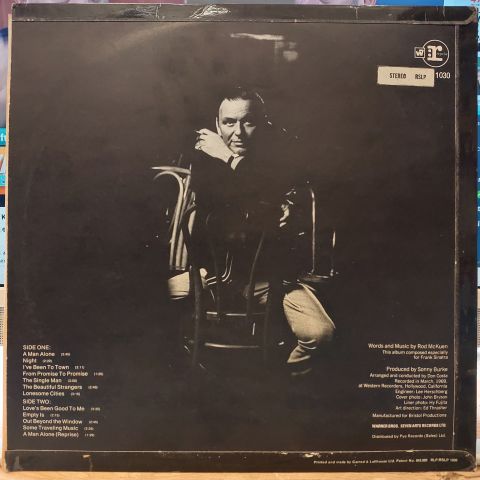 Frank Sinatra – A Man Alone (& Other Songs Of Rod McKuen) LP PLAK