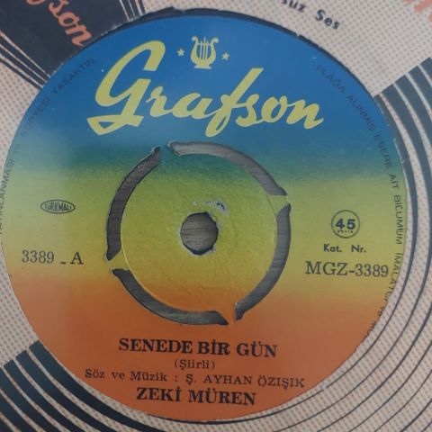 Zeki Müren – Senede Bir Gün 45LİK PLAK