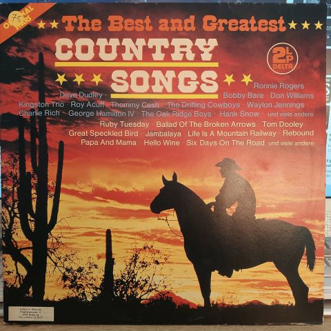ÇEŞİTLİ SANATÇILAR - THE BEST AND GREATEST COUNTRY SONGS  LP PLAK