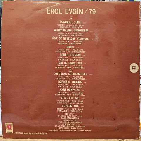 Erol Evgin – 79 LP PLAK