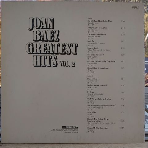 Joan Baez – Greatest Hits Vol. 2 LP PLAK