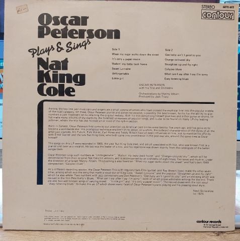 Oscar Peterson – Plays & Sings Nat King Cole LP PLAK