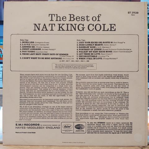 Nat King Cole – The Best Of Nat King Cole LP PLAK